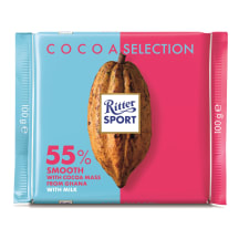 Tumšā šokolāde Ritter Sport Smooth 55% 100g