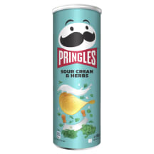 Čipsi Pringles ar skābo krējumu-zaļumiem 165g