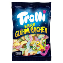 Kummikommid sour glowworms Trolli 200g