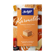 Vaflinis tortas SELGA KARMELITA, 350 g