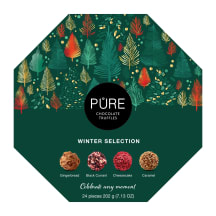 Šokolādes trifeļu izlase Pure ziema 202g