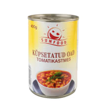 Küpset. oad tomatikastmes Sunfood 400g