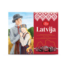 Tumšās šokolādes konfektes Lāči Latvija 160g