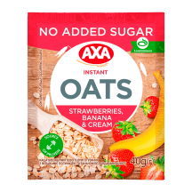 AXA kiirkaerahelbepuder koore, maasika ja banaaniga ilma lisatudsuhkruta 40g