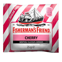 Pastillid kirsi- ja mentoolimaitselised Fisherman's Friend suhkruvabad magusainetega 25g