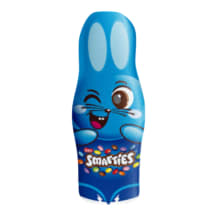 Šokolaadist kuju jänes suhkruglasuuriga kaetud piimašokolaadikommidega Nestle Smarties 50g