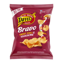 Kartulikrõpsud hapukoore- ja tšillimaitselised Taffel Bravo 260g