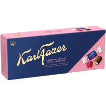 Piimašokolaadikompvekid vaarikajogurtitäidisega Karl Fazer 250g