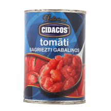 Tomāti Cidacos gabaliņos sagriezti 410g/240g