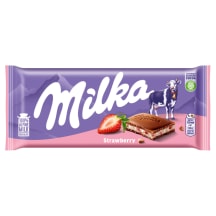 Piimašokolaad maasikamaitselise täidisega Milka 100g