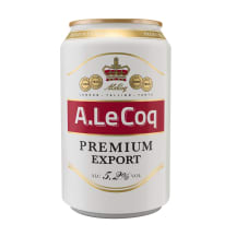 Õlu A. Le Coq Premium Export 5,2% 0,33l purk