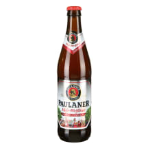 Alkoholivaba õlu Paulaner Hefe Weisbier 0,5l pudel