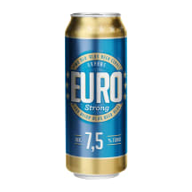 Šviesusis alus EURO STRONG, 7,5 %, 1l, skard.