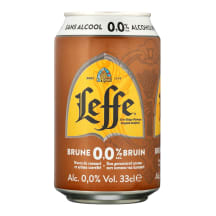 Alkoholivaba õlu Leffe Brune 0,33l purk