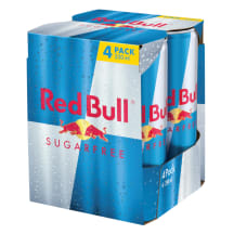 Energiajook Red Bull suhkruvaba 4x0,25l