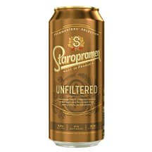 Õlu Staropramen Unfiltered 5%vol 0,5l purk