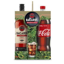 Rums Bacardi Spiced 0.7l 35% + coca cola 1l