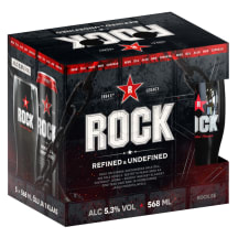Õlu Rock klaasiga 5,3% vol 0,568l purk 5-pakk