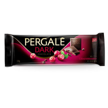 Tumšā šokolāde Pergale ar dzērvenēm 220g