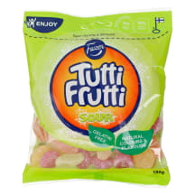 Kummikommid Fazer Tutti Frutti Sour 180g