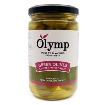Zaļās olīvas Olymp pildītas ar mandelēm 300g