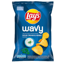 Kartulikrõpsud hapukoore-ürdi Lay's Wavy 120g