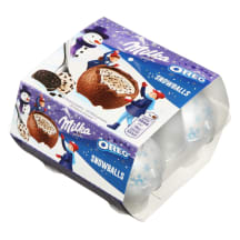 Pien.šokoladas MILKA OREO SNOW BALLS, 112 g