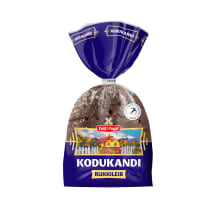 Kodukandi rukkileib 1/2 viilutatud, EESTI PAGAR, 390 g