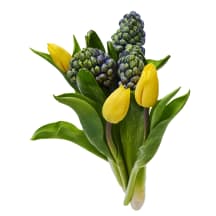 Tulpių ir hiacintų puokštė, 1 vnt