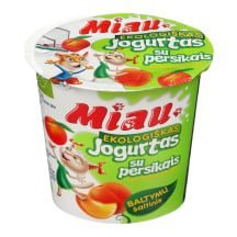 Ekol. jogurtas su persik. MIAU,2,9-3,8 %,125g
