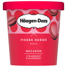 Zemeņu saldējums Haagen Dazs ar macaron 420ml