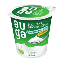Ekol. natūralus jogurtas AUGA, 4,3 %, 350 g