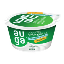 Ekol. natūralus jogurtas AUGA, 4,3 %, 125 g