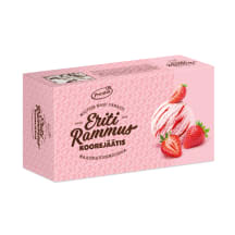 Maasika-koorejäätis maasikatoormoosiga Eriti Rammus 480g/1l