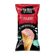 Jäätis maasika vahvlikoonuses La Muu vegan 80g/130ml