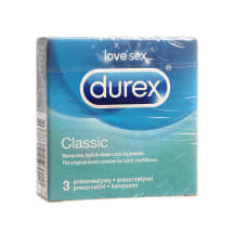 Prezervatyvai DUREX CLASSIC, 3 vnt
