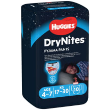 Biks. Huggies dry nites boy 4-7gadi 10gb