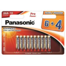 Baterijas Panasonic LR03PPG/10BW 6+4gab