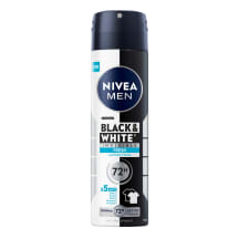 Spreideodorant meestele Nivea Black&White 150ml