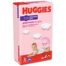 Sausk HUGGIES PANTS GIRL S3 6-11kg 58vnt