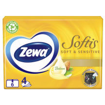 Kabatlakatiņi Zewa Soft&Sensitive 6x9gab