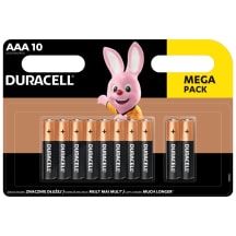 Baterijos DURACELL AAA, LR03, 10 vnt., AW22