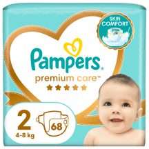 Mähkmed Premium Care, Value Pack S2, PAMPERS, 4-8 kg/68 tk