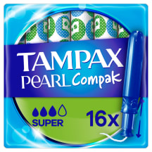 Tampoonid Compak Pearl Super, TAMPAX, 16 tk
