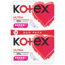 Higiēniskās paketes Kotex ultra super 12gb