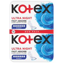 Higiēniskās paketes Kotex ultra night 12gb