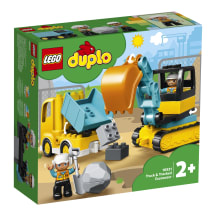 Sunkvežimis ir vikšrinis ekskavator.LEGO