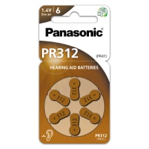 Kuuldeaparaadi patarei Panasonic PR312L 6tk