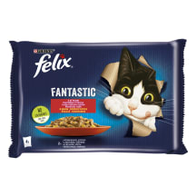Kaķu konservi Felix Fant. gaļas izl. 4x85g