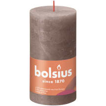 Sambaküünal Bolsius rustic 130/68 mm Rustic Taupe 1tk